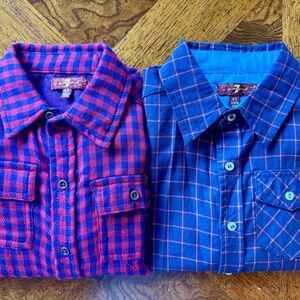 7 For All Mankind 2 Kids Button Down Shirts